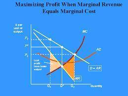 When marginal revenue equals marginal cost, the firm a. should increase the level of production to m