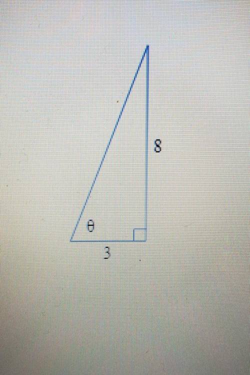 Find sin0 where 0 is the angle shown. Give an exact value, not a decimal approximation.