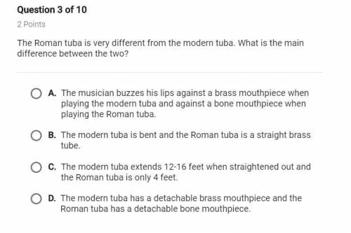 The roman tuba is very different from the modern tuba what is the main difference between the two?