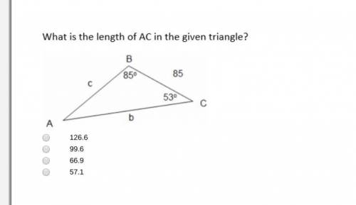 What is the length of AC in the given triangle?