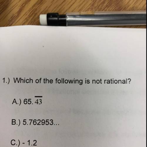 Which of the following is not rational