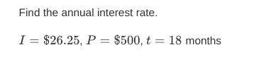 Find the annual interest rate.