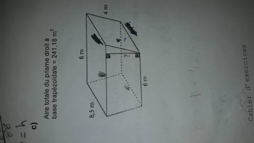 Quelle est la hauteur de trapèze?  what is the height of trapezoid?