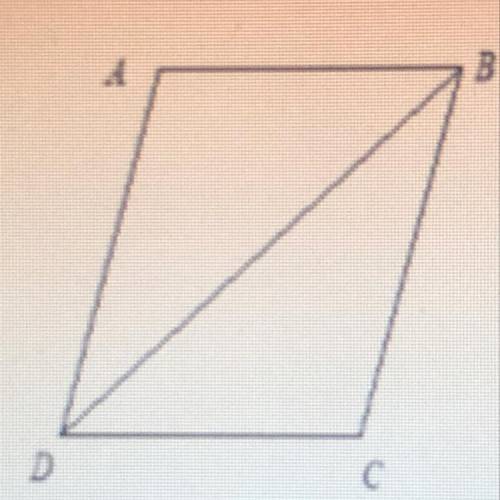6. What are the missing reasons in the proof? (4 points) Given: ABCD with diagonal BD Prove: ABD ACD
