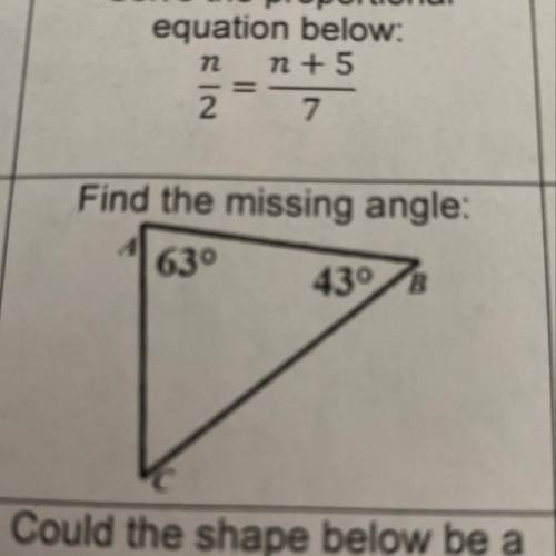 Find the missing angle Plz help