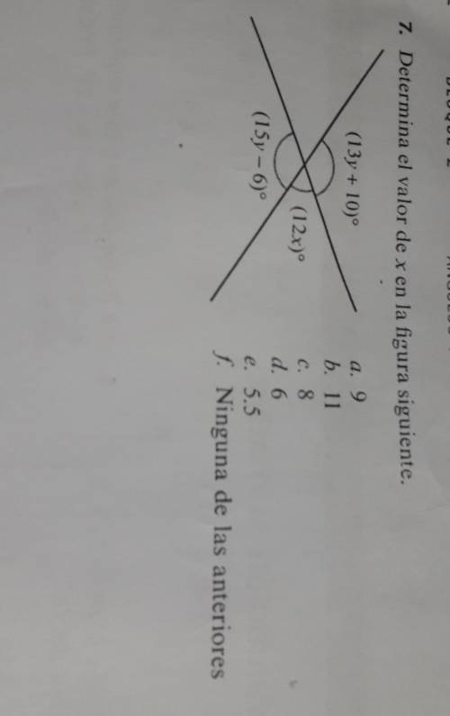 Determine the value of x in the following figure , please help