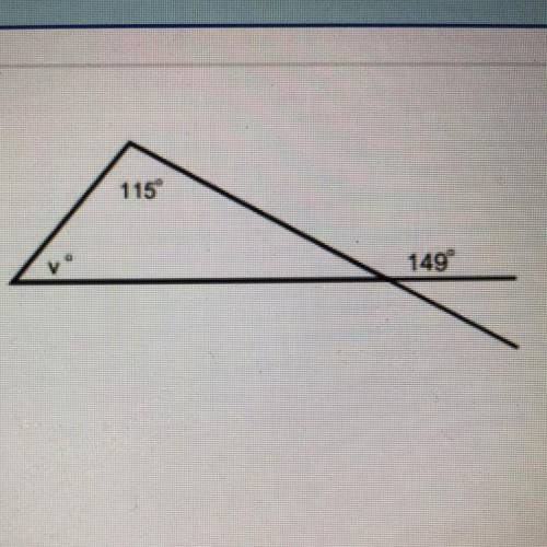 HELPPPPP , What is the degree measure of v?.