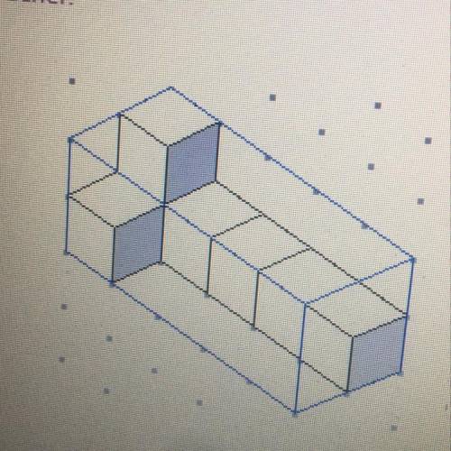 If each unit cube has edges of length 1/2 foot what is the volume of the blue outlined prism