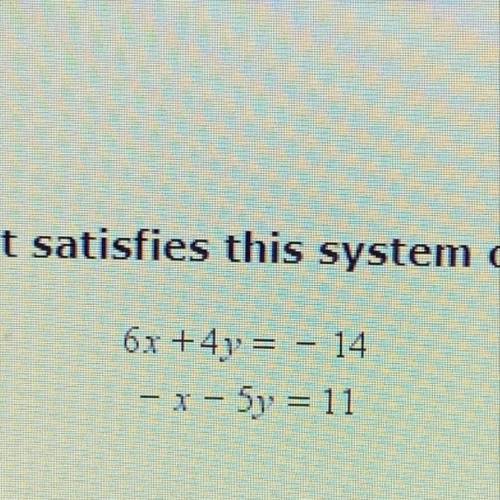 Pls help! will give brainlist! what is the Y coordinate of the ordered pair that satisfies the syste