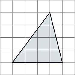 100 points! (05.01)Which statement best describes the area of the triangle shown below?