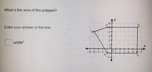 30 POINTS, WILL AWARD BRAINLIEST What is the area of this polygon? Enter your answer in this box.