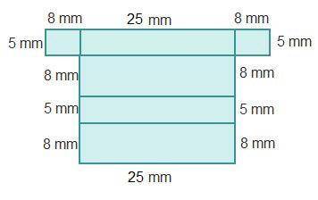 What is the surface area of the solid that this net can form?730 square millimeters875 square millim