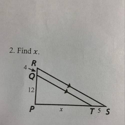 Help Me With This 2.) Find x.