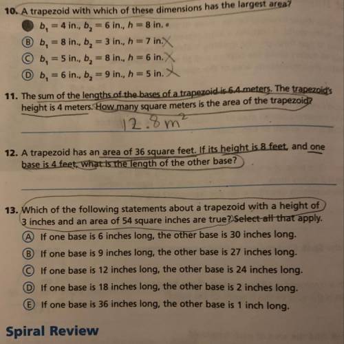 I need help with 12 and 13 please! I really have to get this done :(