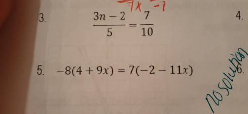 Help please solve -8(4+9x)=7(-2-11x)