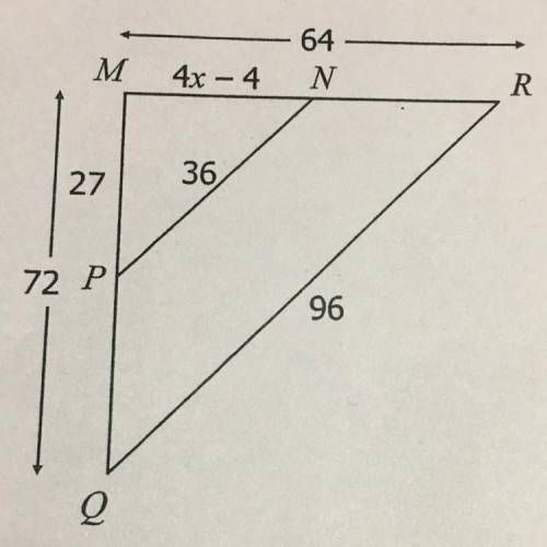 “Solve for x in the figure below”