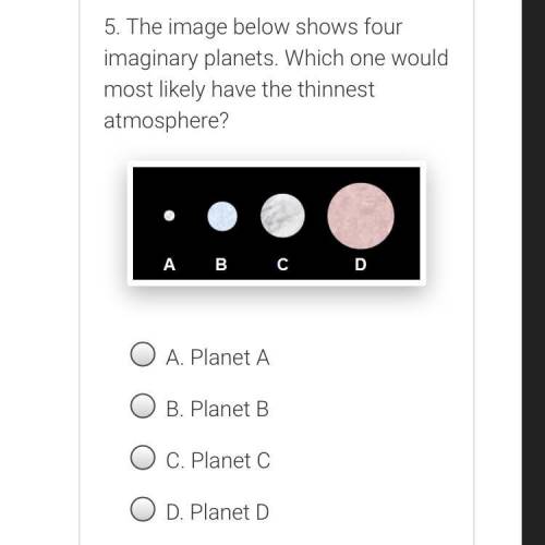 The image below shows four imaginary planets. Which one would most likely have the thinnest atmosphe