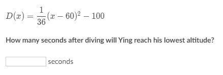 Ying is a professional deep water free diver.His altitude (in meters relative to sea level), xxx sec