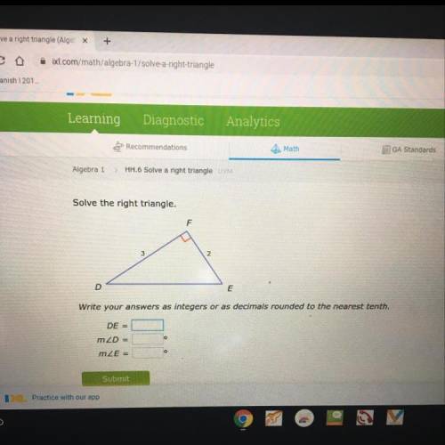 HELP PLEASE  Solve for the right triangle
