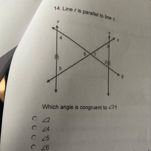 Which angle is an congruent to 3?