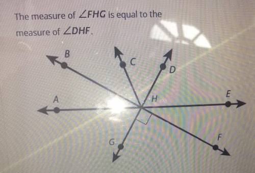 The measure of fhg is equal to the measure of fhg, true or false?: