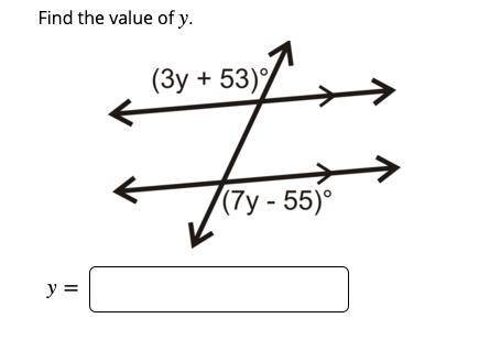 Solve the value of y.