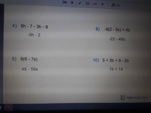 Please help are these answers correct.