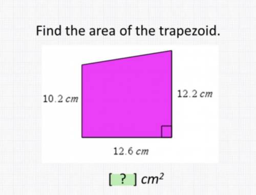 Find the area of the trapezoid please and thank you:D