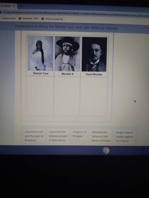 HELP PLEASE!! Match each historical figure with the corresponding information.