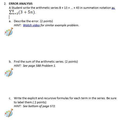 PLZ HELP! 20 POINTS! A student writes the arithmetic series 8 + 13 + ... + 43 in summation notation