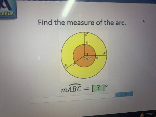 Confused help! Finding measure of the arc