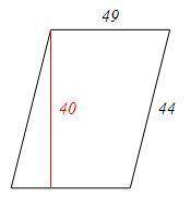 NEED HELP  Find the perimeter and area of this parallelogram. Show your work. Dimensions are in cent