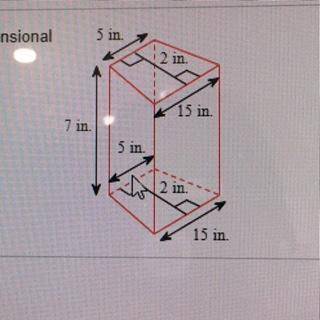 Determine the volume of the three-dimensional figure.