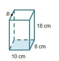 The rectangular prism is to be sliced perpendicular to the shaded face and is to pass through point