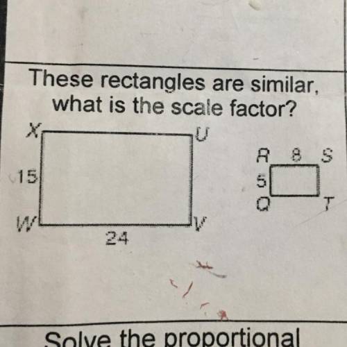 These rectangles are similar, what is the scale factor?