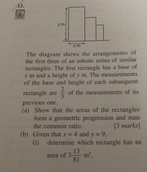 Help ! the answer is (a) (b) (I) fourth rectangle  (II)