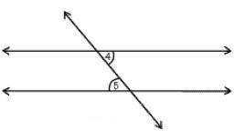 Consider the diagram below of two alternate interior angles. Based on the symbols in the diagram, if