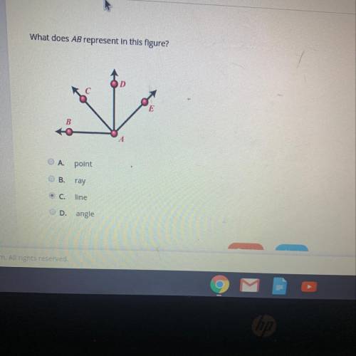 What does AB represent in this figure