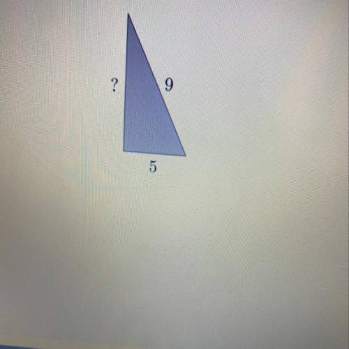 2. Find the length of the missing side in the right triangle below.(Leaveitin radical form).