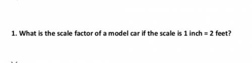 What is the factor of the model car? Please help