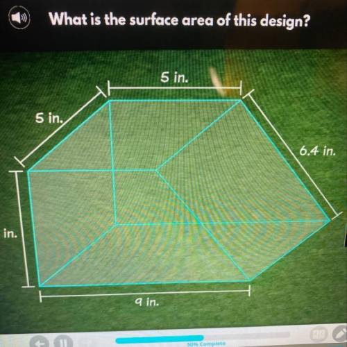 What is the surface area of this design?  PLEASE MAKE IT RIGHT IF I GET IT WRONG I FAIL :((