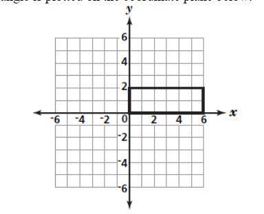 PLEASE ANSWER A rectangle is plotted on the coordinate plane below. Which image shows a 90 clockwise
