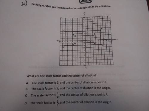 What are the scale factor and the center of dilation?
