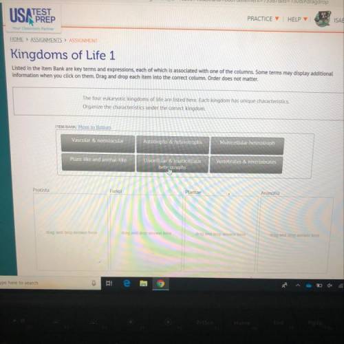 Kingdoms of Life 1 Listed in the Item Bank are key terms and expressions, each of which is associate