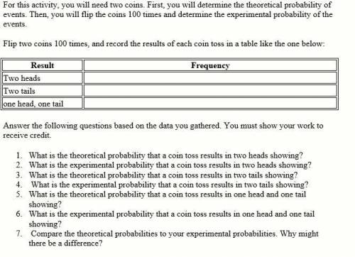 Module 06: Project Option 1 Instructions For this activity, you will need two coins. First, you will