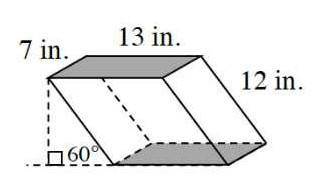 9-57. Elliot has a modern fish tank that is in the shape of an oblique prism, shown below. Homework