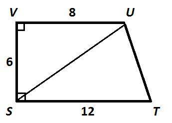 Find the area of STU in the diagram. (Only enter a number, Units are not given)