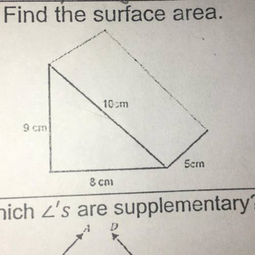 Find the surface area please.