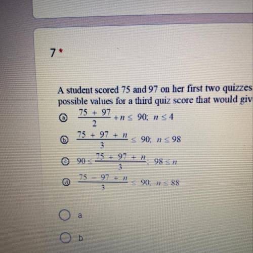 A student scored 75 and 97 on her first two quizzes. Write and solve a compound inequality to find t