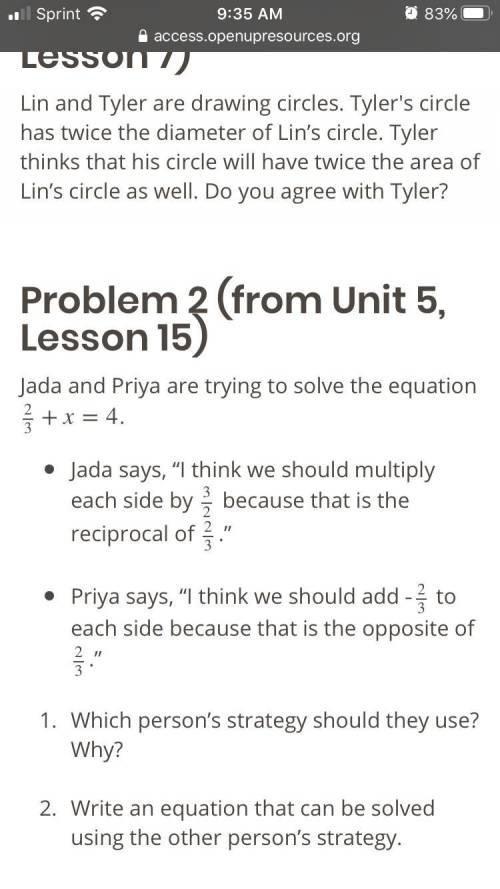 Answer the following questions Unit 6 lesson 1 practice problems 7 grade math